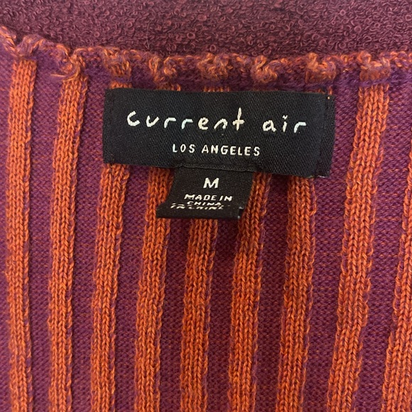 Current Air Contrast Button Down Sweater Brick Dress M - Picture 9 of 11